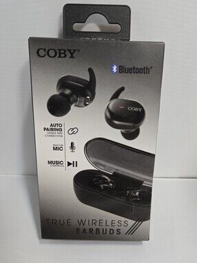 Coby True Wireless Bluetooth Earbuds - Black